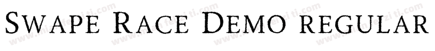 Swape Race Demo regular字体转换